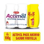 YOGUR ACTIMEL ENTERO FRUTILLA  PACK X 6  X 600ML