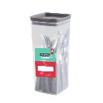 JUEGO CUBIERTOS X 24 TREVISO GRIS DE MESA EN POTE CON TAPA