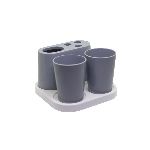SET BAÑO KUMA PORTA CEPILLO + 2 VASOS - ART. 717110