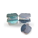 SET X 2 HERMETICOS SAFE LOOK 2200 CC. RECT. TAPA CLIP - ART. SF-H6-5056