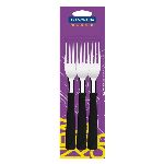 TENEDOR TRAMONTINA NEW KOLOR X 3 PZAS NEGRO - ART. 23162/300