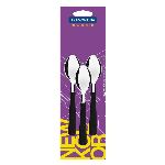 CUCHARA DE TE TRAMONTINA NEW KOLOR X 3 PZAS NEGRO - ART. 23167/300