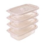 SET HERMETICOS X 4 PIEZAS PLASUTIL POP 520 ML. MARMOLADO 19.8X12.3X9 CM. - ART. 9451