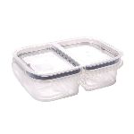 HERMETICO TRAVA MAIS 510 ML. 2 DIVISIONES TAPA C/CIERRE NEGRO 18X12.5X5.3 CM. - ART. 17787