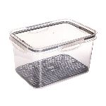 HERMETICO TRAVA MAIS RECTANGULAR 4L. TAPA C/CIERRE NEGRO 25X17.5X14.2 CM. - ART. 14347