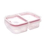 HERMETICO TRAVA MAIS 510 ML. 2 DIVISIONES TAPA C/CIERRE ROJO 18X12.5X5.3 CM. - ART. 17785