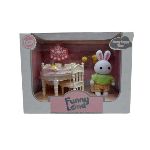 SET DE CONEJITOS CON ACCESORIOS MESA COMEDOR X UN. ART.FT931I