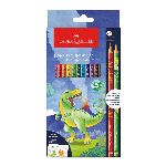 ECOLAPICES FABER CASTELL DINOSAURIO X 12 UN + 2 EFECTO MEZCLADO - ART.210514