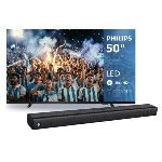 COMBO TV LED 50" SMART 4K TITAN PHILIPS 50PUD7309/77 + BARRA SONIDO STROMBERG ANTHEM