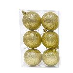 GLOBO 4 CM GLITTER ORO X 6 UNIDADES. - ART.51111