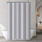 CORTINA BAÑO DOBBY PORTOFINO  GRIS CLARO ART.0874282180120024