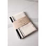 MANTEL TUSOR ESTAMPADO RAYAS CUATRO HOME NEGRO 140X200CM 16200NE