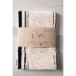 MANTEL TUSOR ESTAMPADO RAYAS CUATRO HOME NEGRO 140X250CM 16250NE