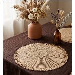 INDIVIDUAL REDONDO  FLECO CORTOX 4 PCS   CLUB IMPORT  BEIGE 38 CM 4033-S