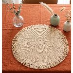 INDIVIDUAL REDONDORED. FLECO LARGO  X 4 PCS   CLUB IMPORT  BEIGE 38 CM 4031-L