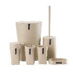 SET DE BAÑO 6 PIEZAS DEKO HOGAR MR1678  BEIGE CH-BA-SET-00828