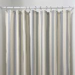 CORTINA DE BAÑO  BERENICE RAYA ANCHA CRUDO CON GRIS 1,80 X 1,80 MTS 1967