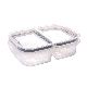 HERMETICO TRAVA MAIS 510 ML. 2 DIVISIONES TAPA C/CIERRE NEGRO 18X12.5X5.3 CM. - ART. 17787