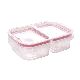 HERMETICO TRAVA MAIS 510 ML. 2 DIVISIONES TAPA C/CIERRE ROJO 18X12.5X5.3 CM. - ART. 17785