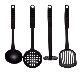 SET UTENSILIOS BIPO PARA COCINA NEGRO - ART. 19081002
