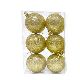GLOBO 4 CM GLITTER ORO X 6 UNIDADES. - ART.51111
