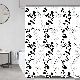 CORTINA BAÑO  POLIESTER POTOFINO HOJAS B&N ESTAMPADO 180 X 180 87456180120430